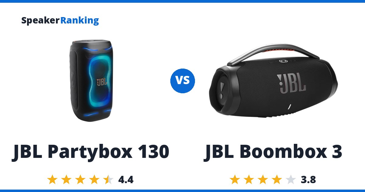 JBL Partybox 130 vs JBL Boombox 3