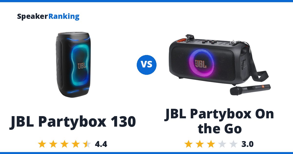 JBL Partybox 130 vs JBL Partybox On the Go