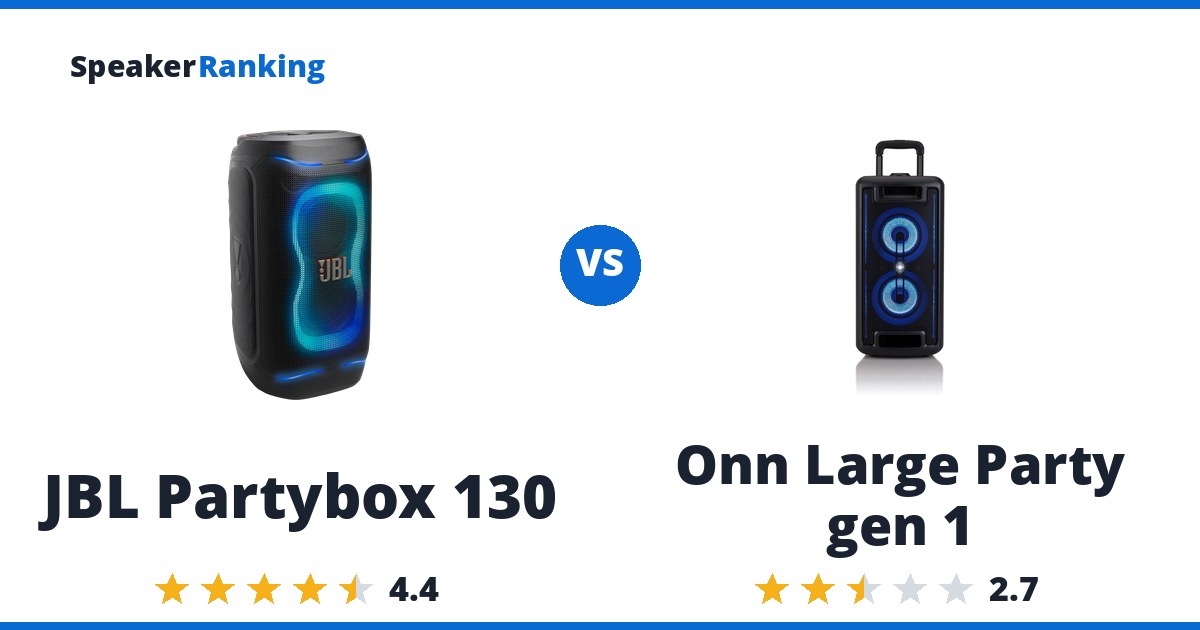 JBL Partybox 130 vs Onn Large Party gen 1