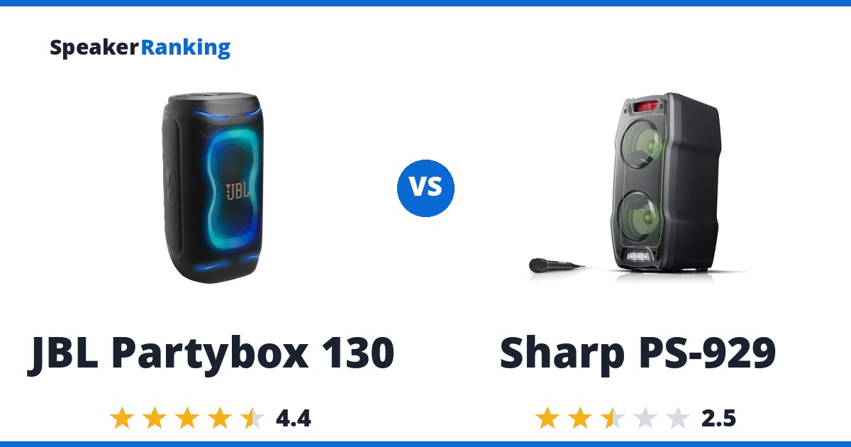 JBL Partybox 130 vs Sharp PS-929
