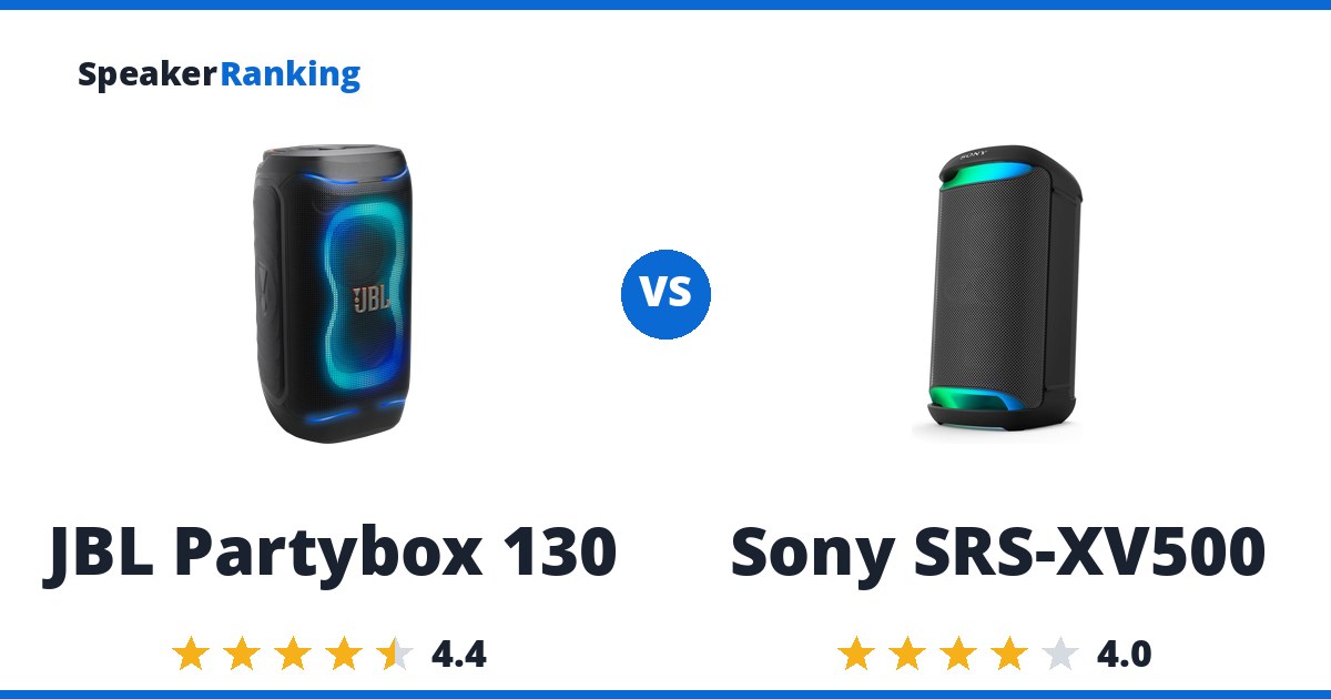 JBL Partybox 130 vs Sony SRS-XV500