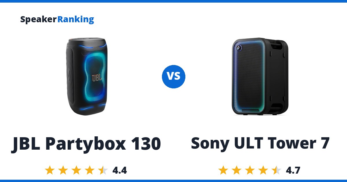 JBL Partybox 130 vs Sony ULT Tower 7