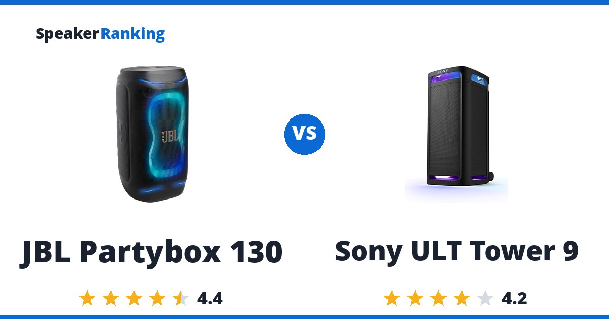 JBL Partybox 130 vs Sony ULT Tower 9