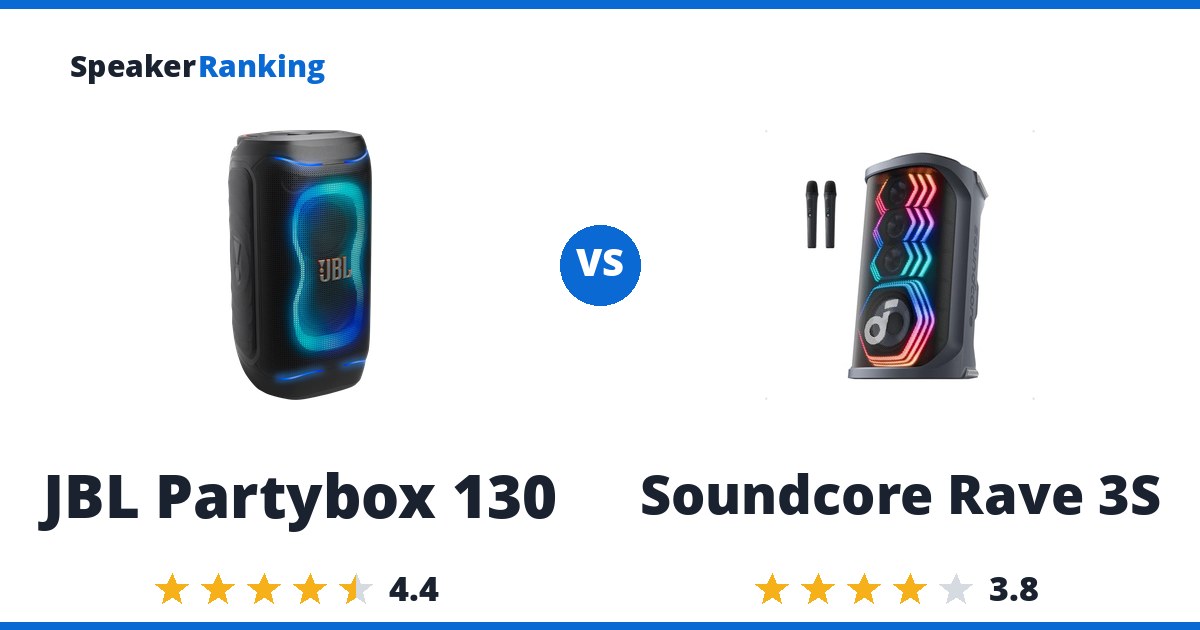 JBL Partybox 130 vs Soundcore Rave 3S