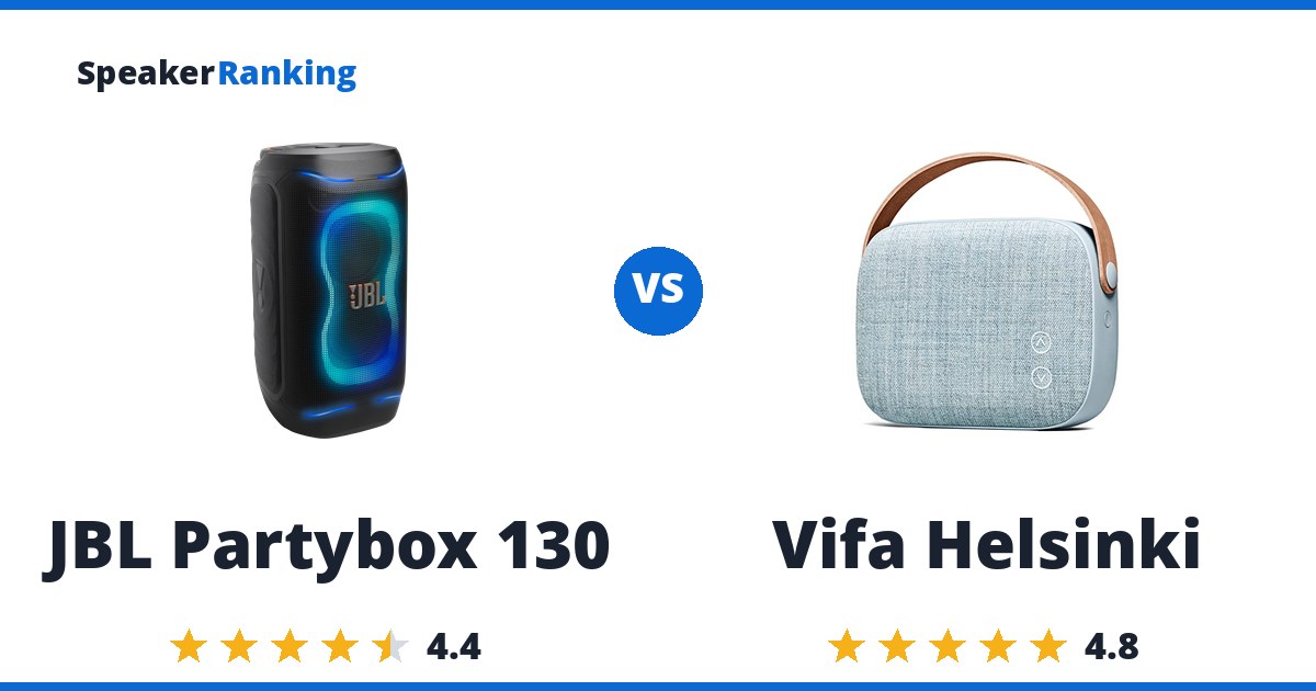 JBL Partybox 130 vs Vifa Helsinki