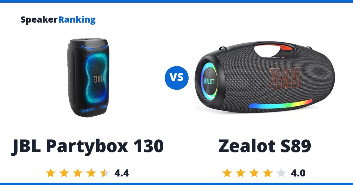 JBL Partybox 130 vs Zealot S89