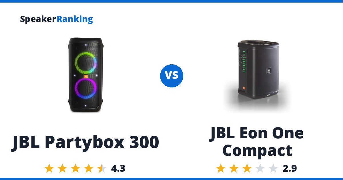 JBL Partybox 300 vs JBL Eon One Compact