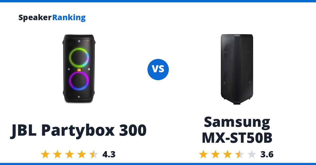 JBL Partybox 300 vs Samsung MX-ST50B
