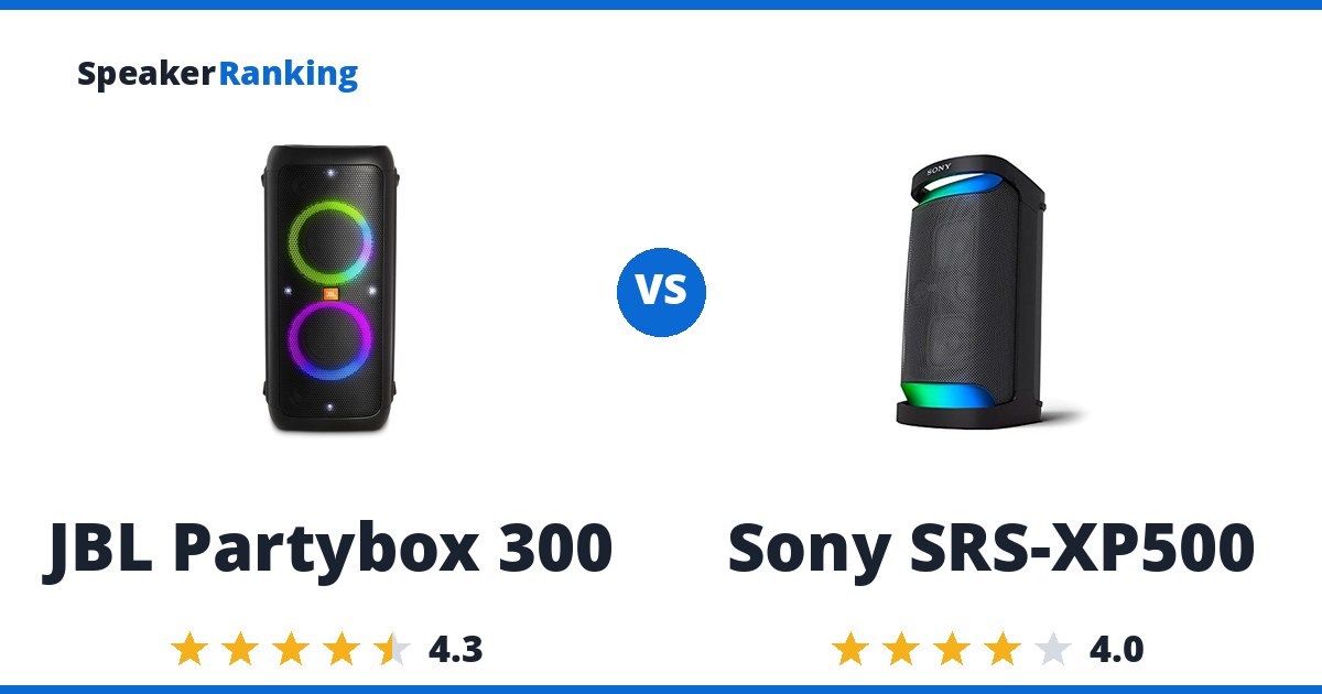 JBL Partybox 300 vs Sony SRS-XP500