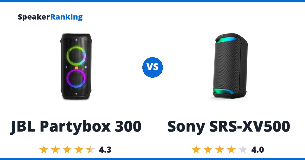 JBL Partybox 300 vs Sony SRS-XV500