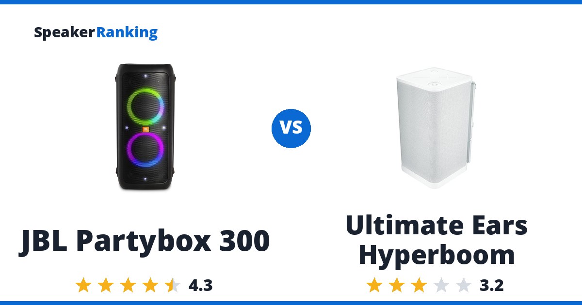 JBL Partybox 300 vs Ultimate Ears Hyperboom