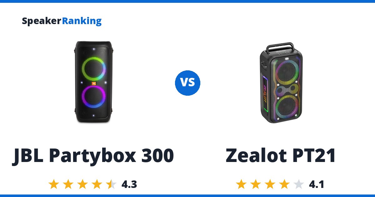 JBL Partybox 300 vs Zealot PT21