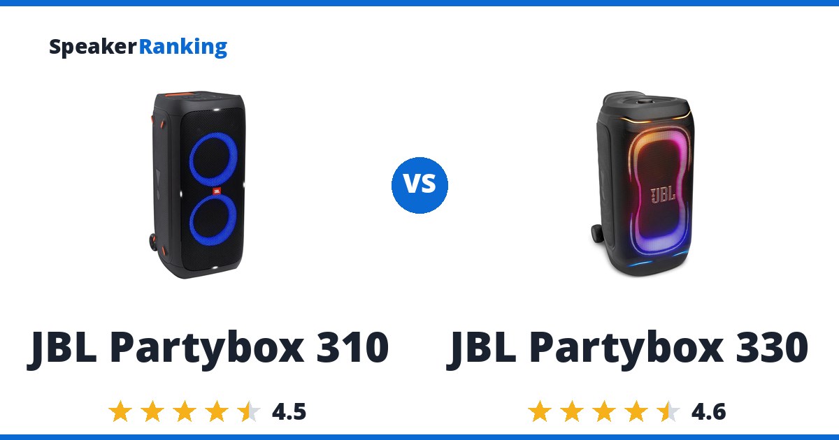 JBL Partybox 310 vs JBL Partybox 330
