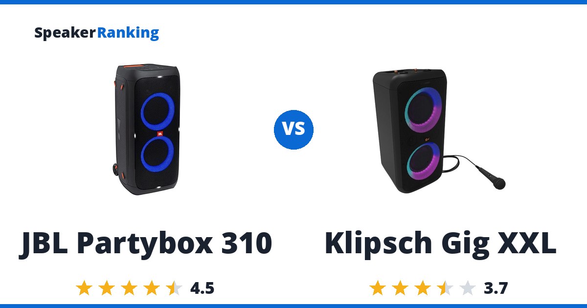 JBL Partybox 310 vs Klipsch Gig XXL