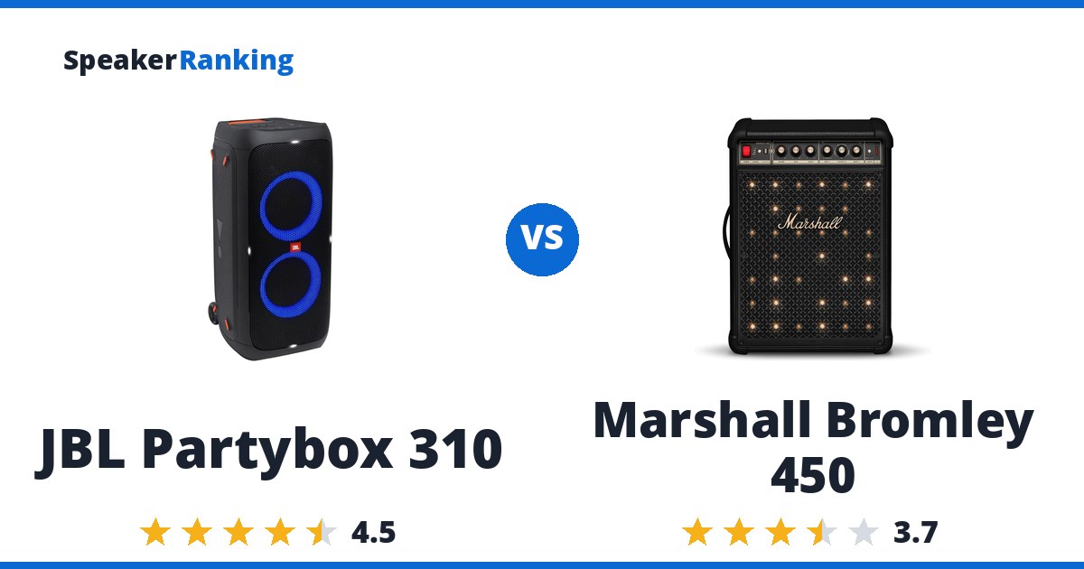 JBL Partybox 310 vs Marshall Bromley 450
