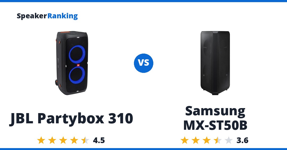 JBL Partybox 310 vs Samsung MX-ST50B