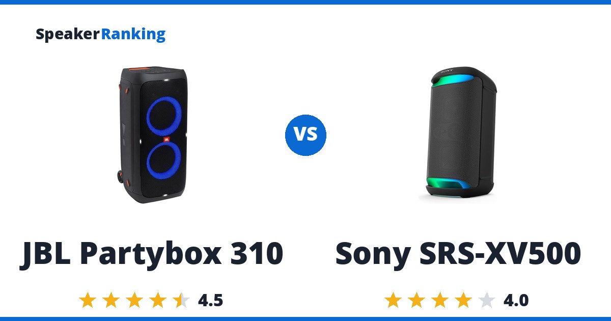 JBL Partybox 310 vs Sony SRS-XV500