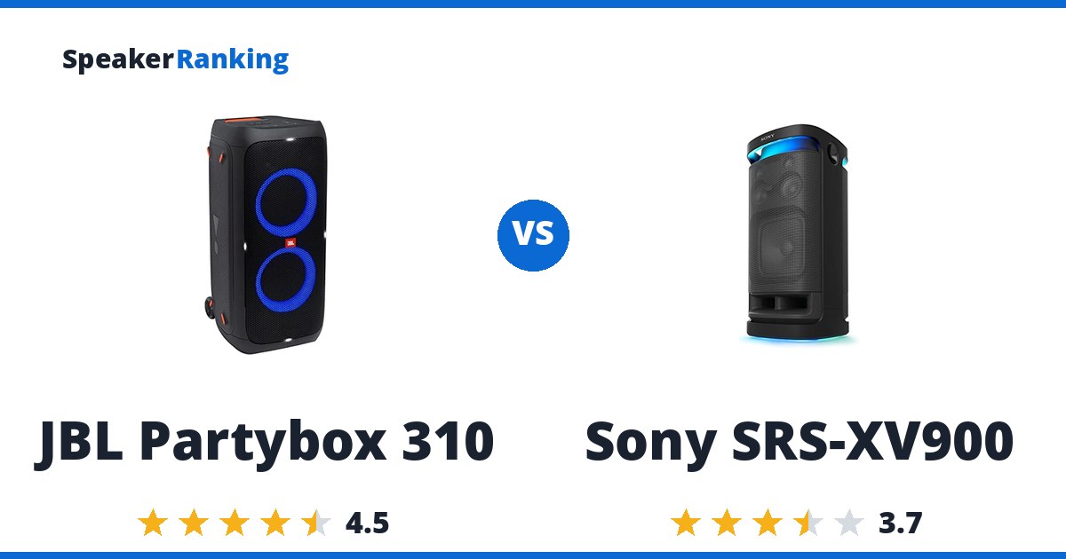 JBL Partybox 310 vs Sony SRS-XV900