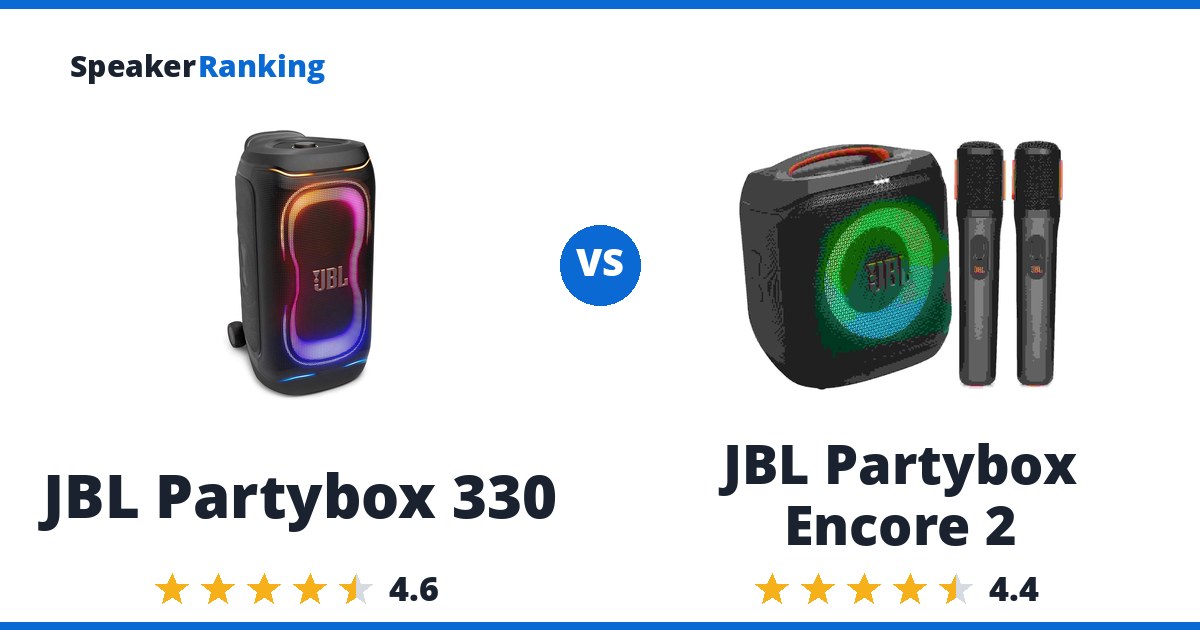 JBL Partybox 330 vs JBL Partybox Encore 2