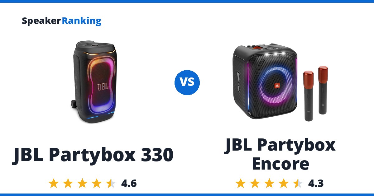 JBL Partybox 330 vs JBL Partybox Encore