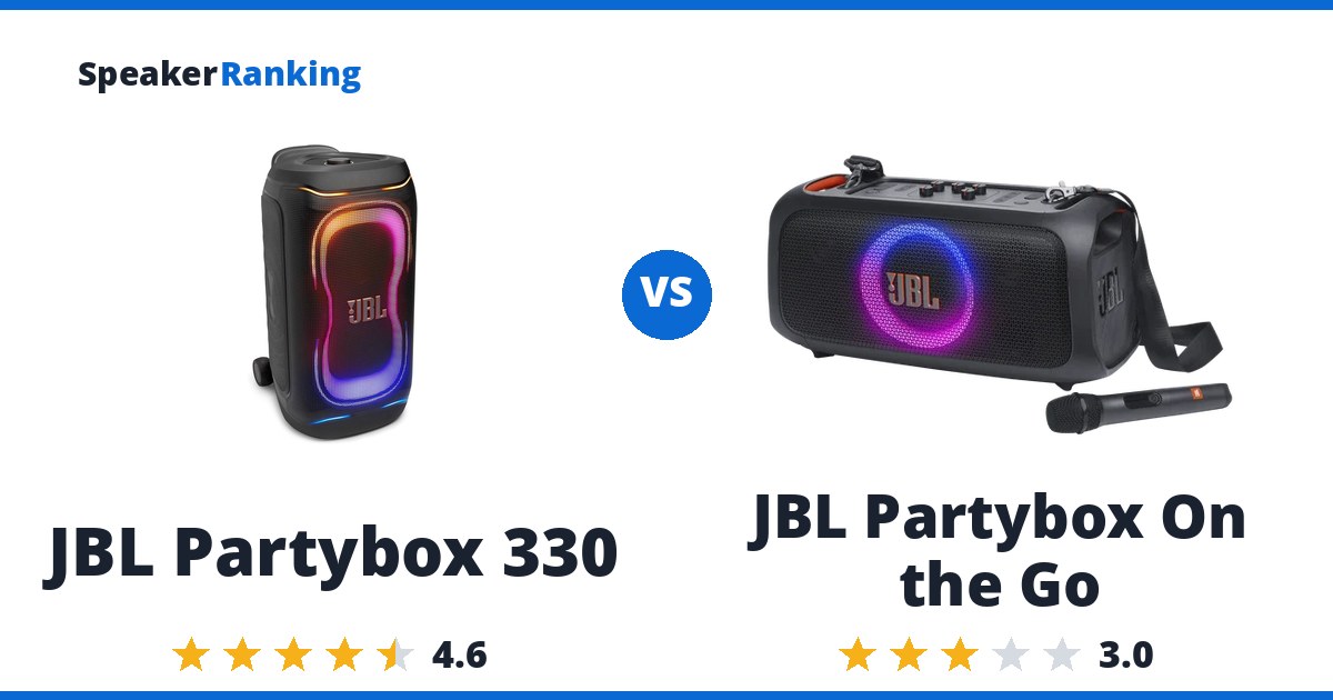 JBL Partybox 330 vs JBL Partybox On the Go