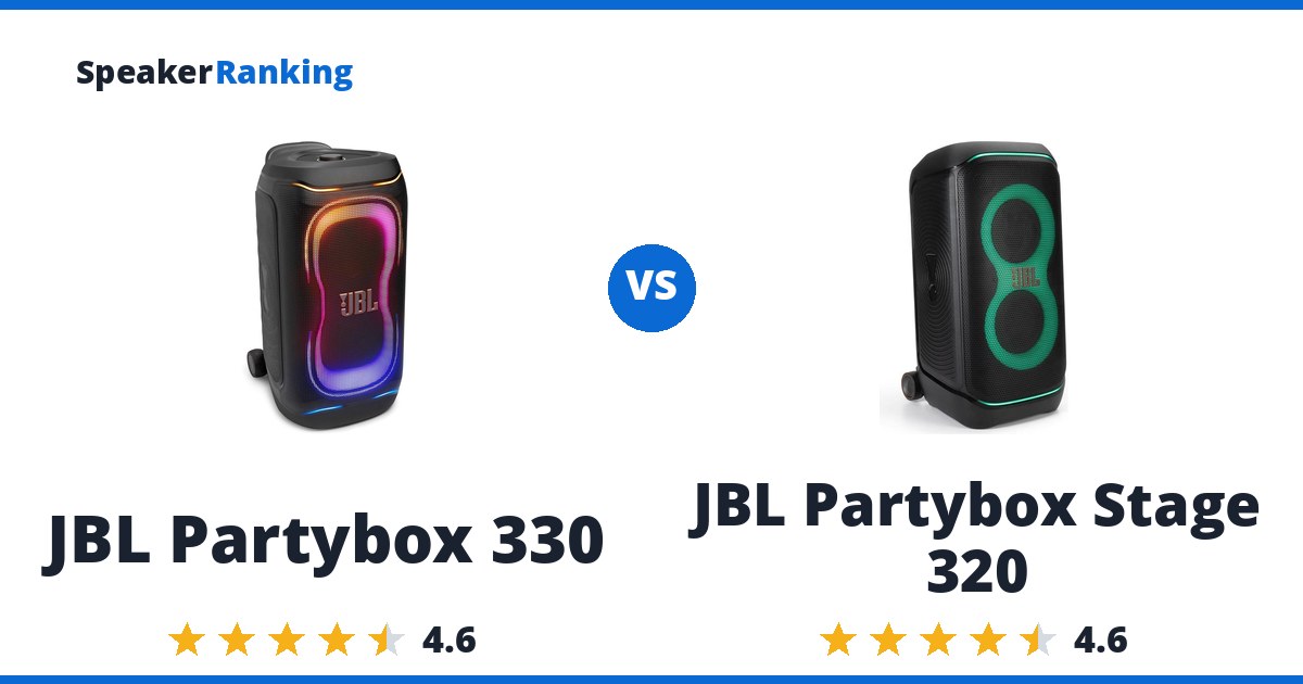 JBL Partybox 330 vs JBL Partybox Stage 320