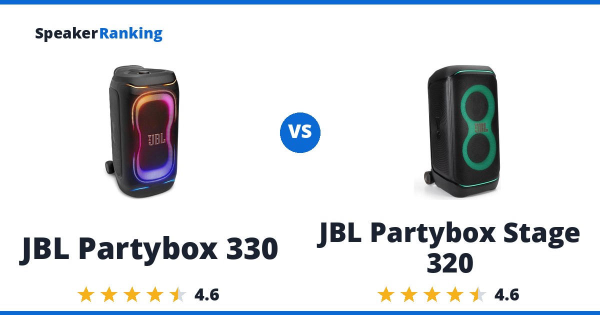 JBL Partybox 330 vs JBL Partybox Stage 320