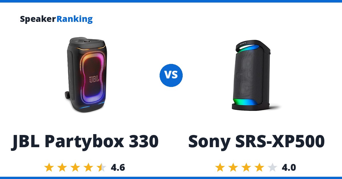 JBL Partybox 330 vs Sony SRS-XP500