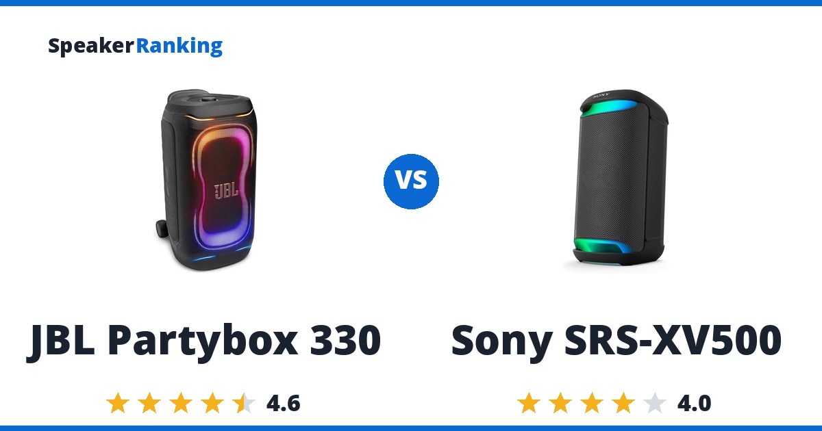 JBL Partybox 330 vs Sony SRS-XV500