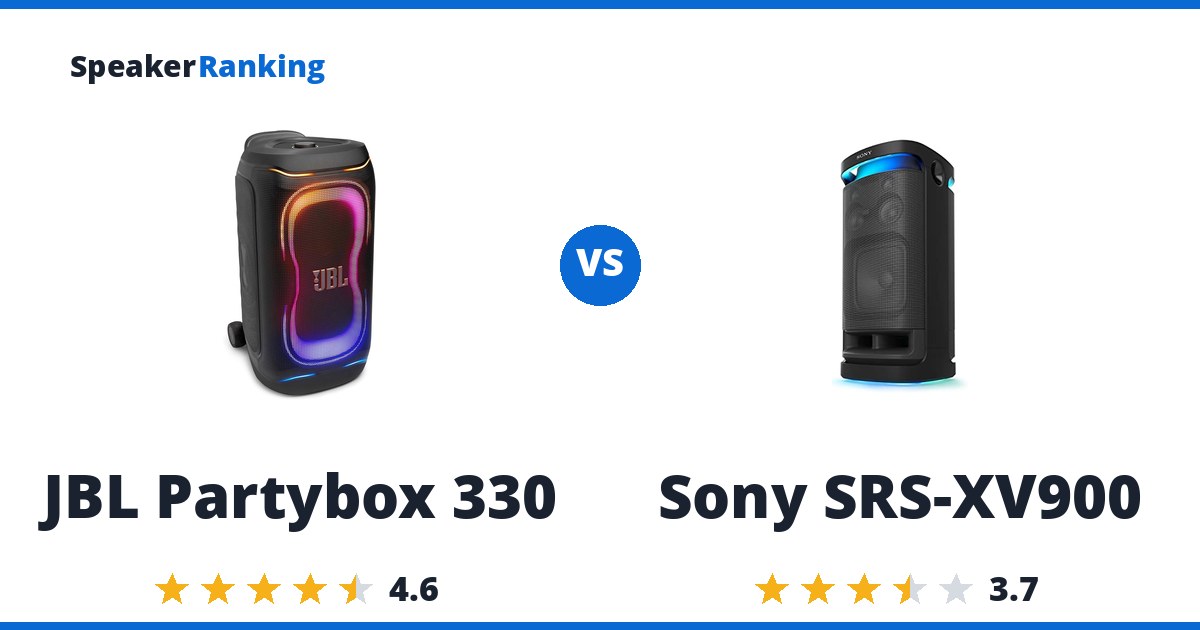 JBL Partybox 330 vs Sony SRS-XV900