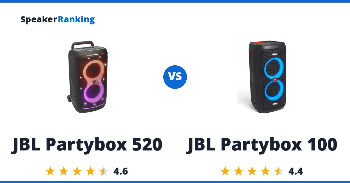 JBL Partybox 520 vs JBL Partybox 100