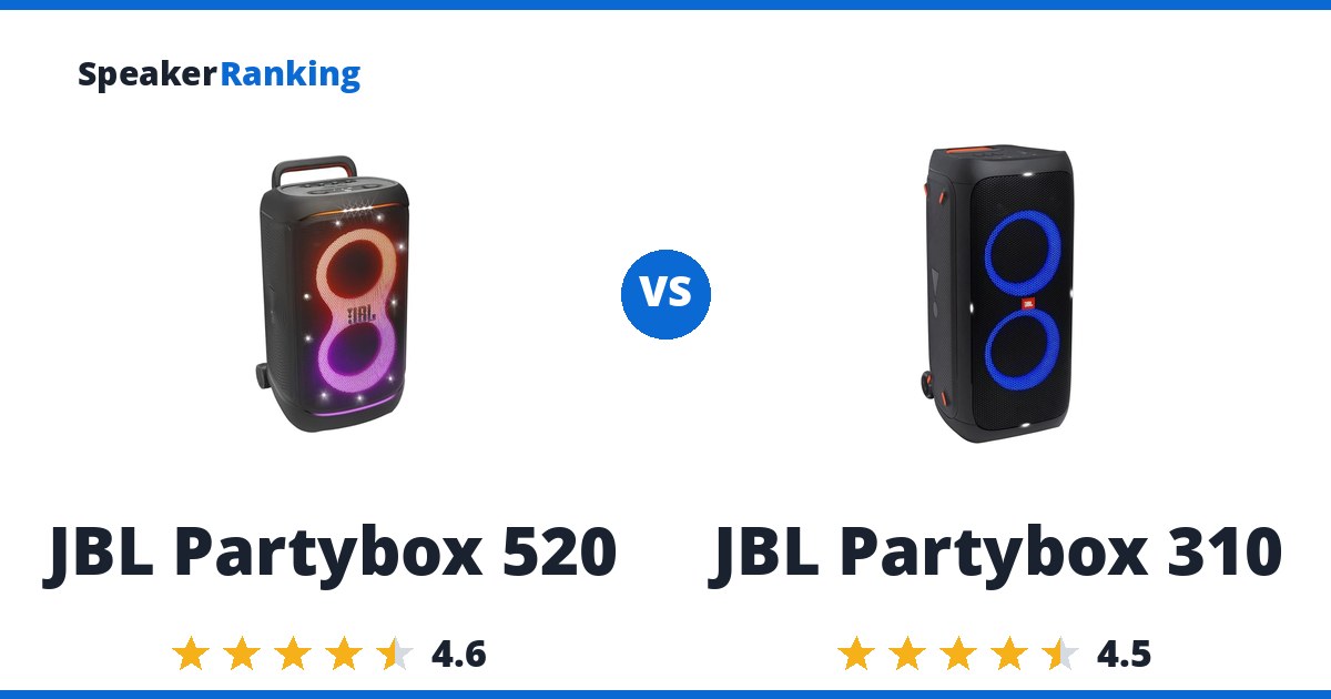 JBL Partybox 520 vs JBL Partybox 310