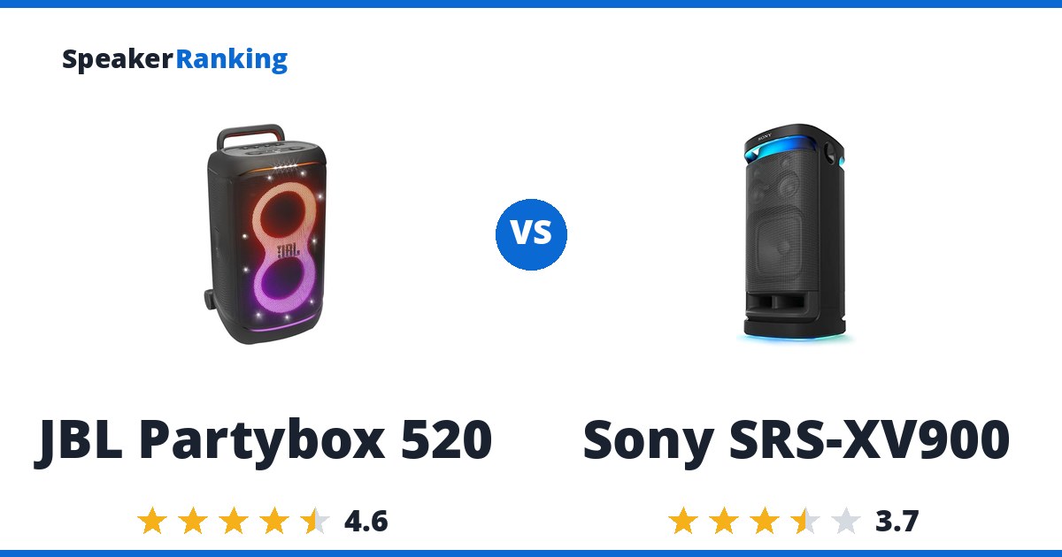 JBL Partybox 520 vs Sony SRS-XV900