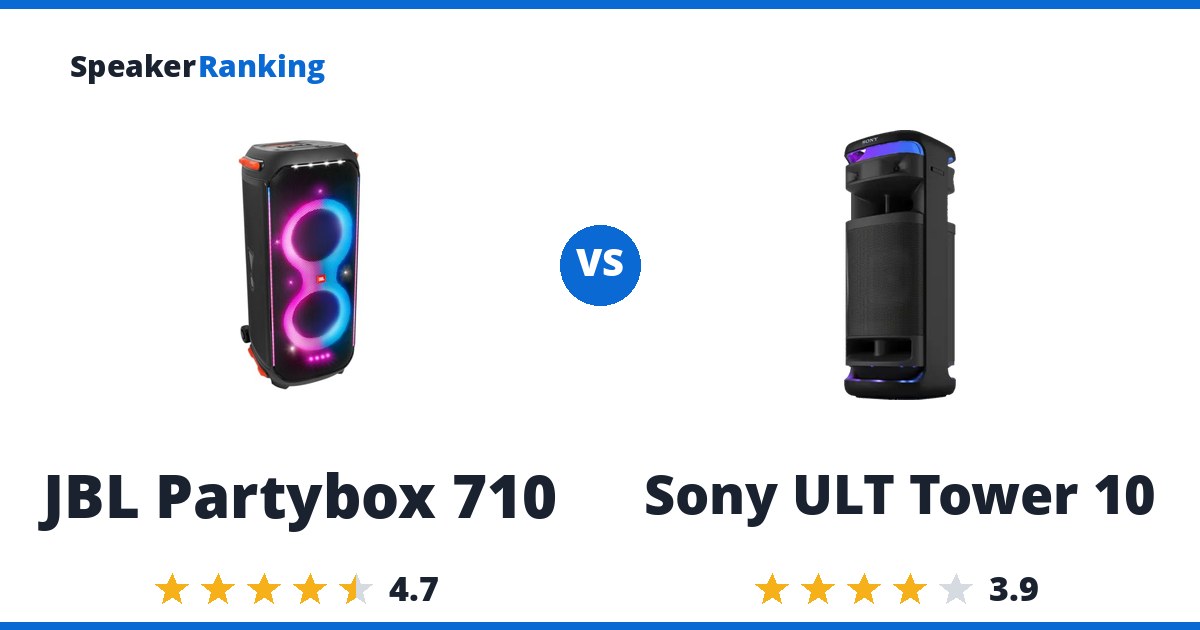 JBL Partybox 710 vs Sony ULT Tower 10