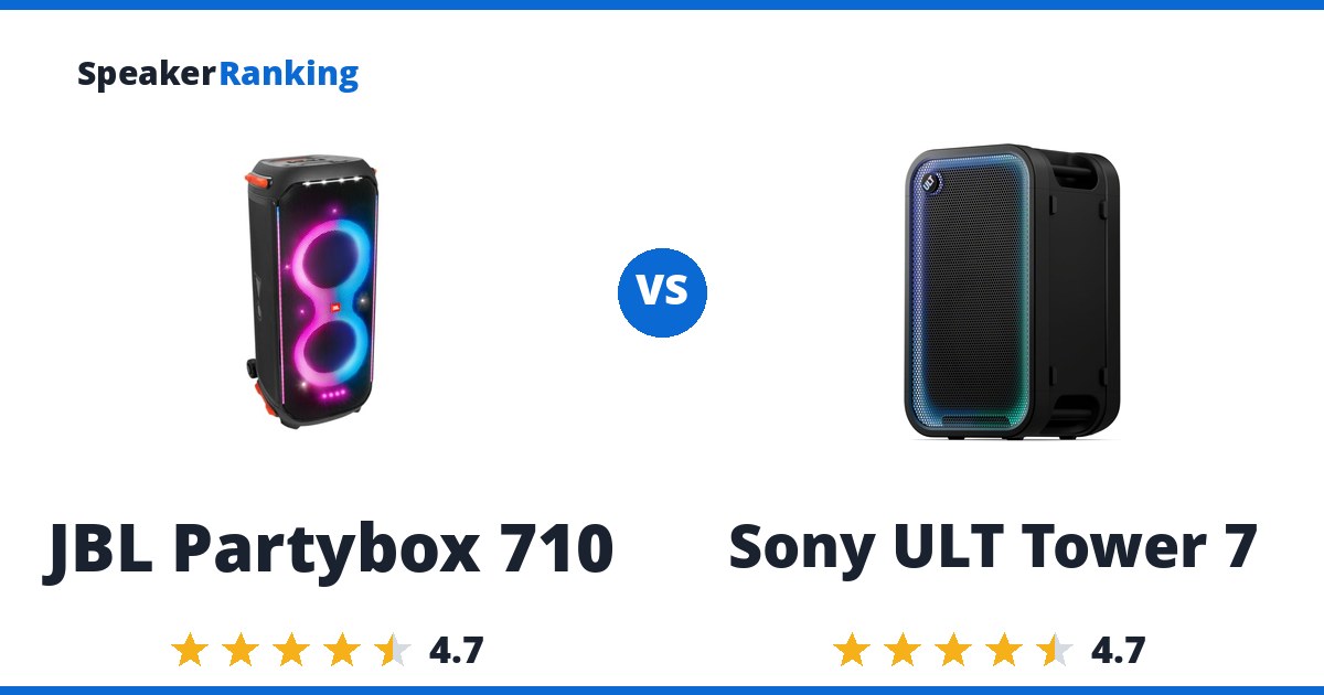JBL Partybox 710 vs Sony ULT Tower 7