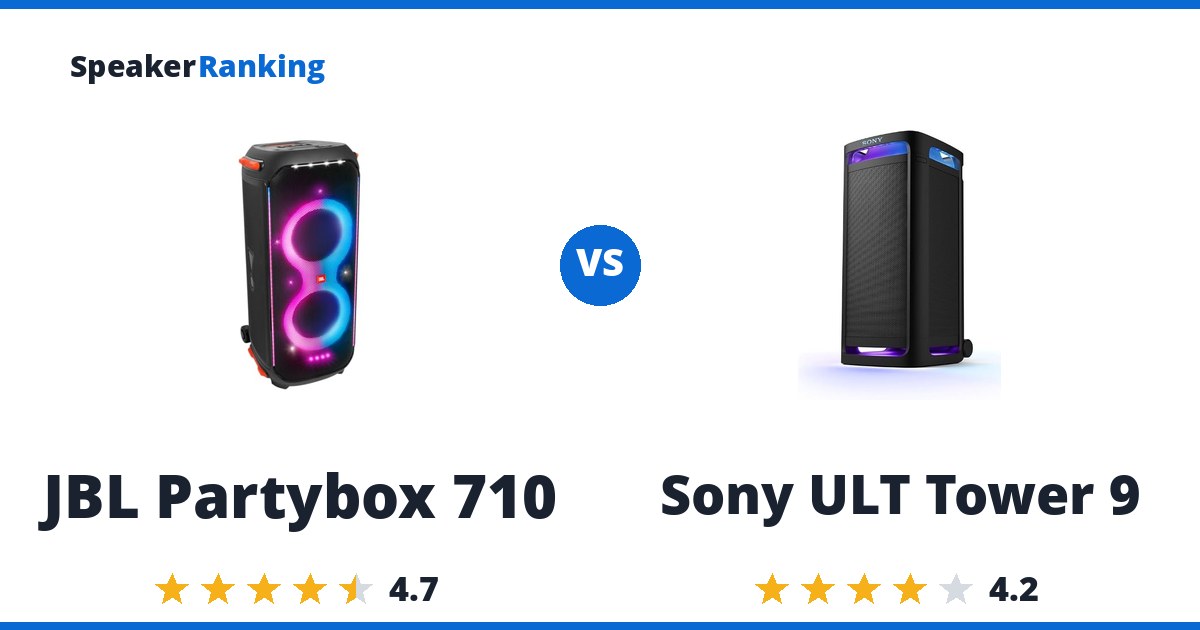 JBL Partybox 710 vs Sony ULT Tower 9