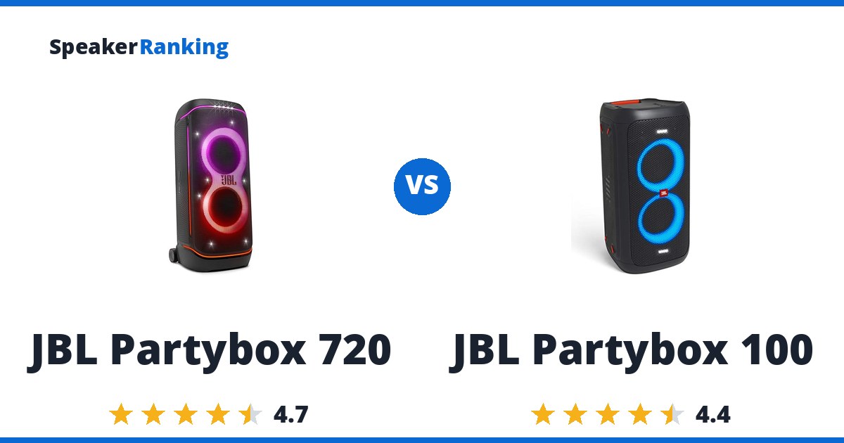 JBL Partybox 720 vs JBL Partybox 100