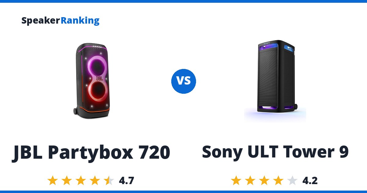 JBL Partybox 720 vs Sony ULT Tower 9