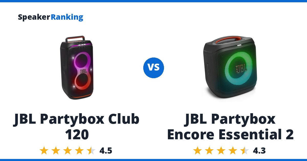 JBL Partybox Club 120 vs JBL Partybox Encore Essential 2