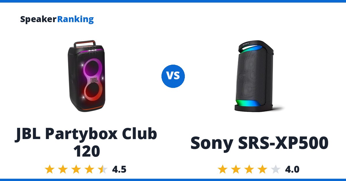JBL Partybox Club 120 vs Sony SRS-XP500