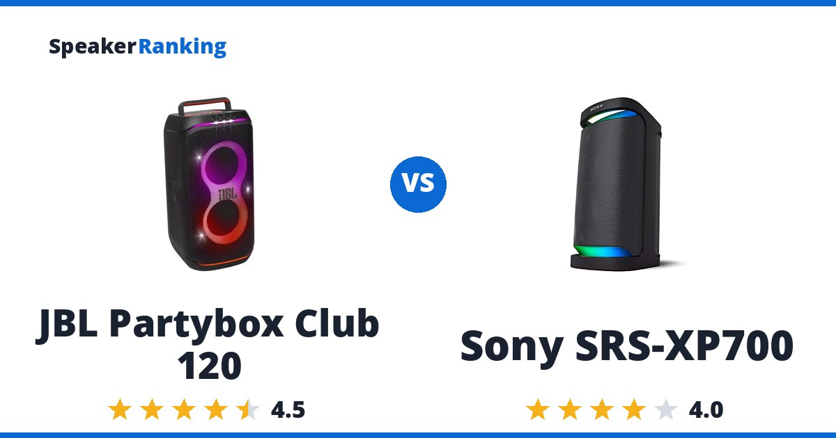 JBL Partybox Club 120 vs Sony SRS-XP700