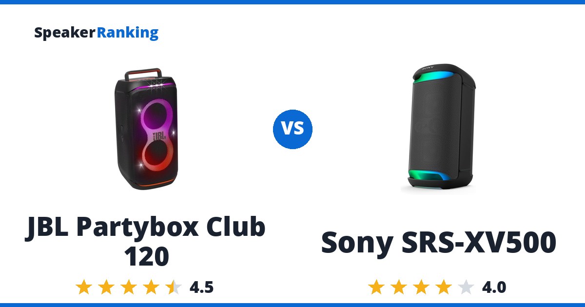 JBL Partybox Club 120 vs Sony SRS-XV500