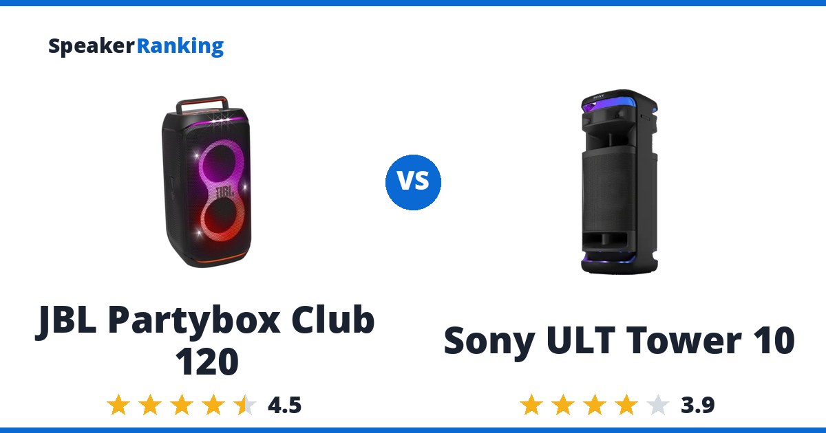 JBL Partybox Club 120 vs Sony ULT Tower 10