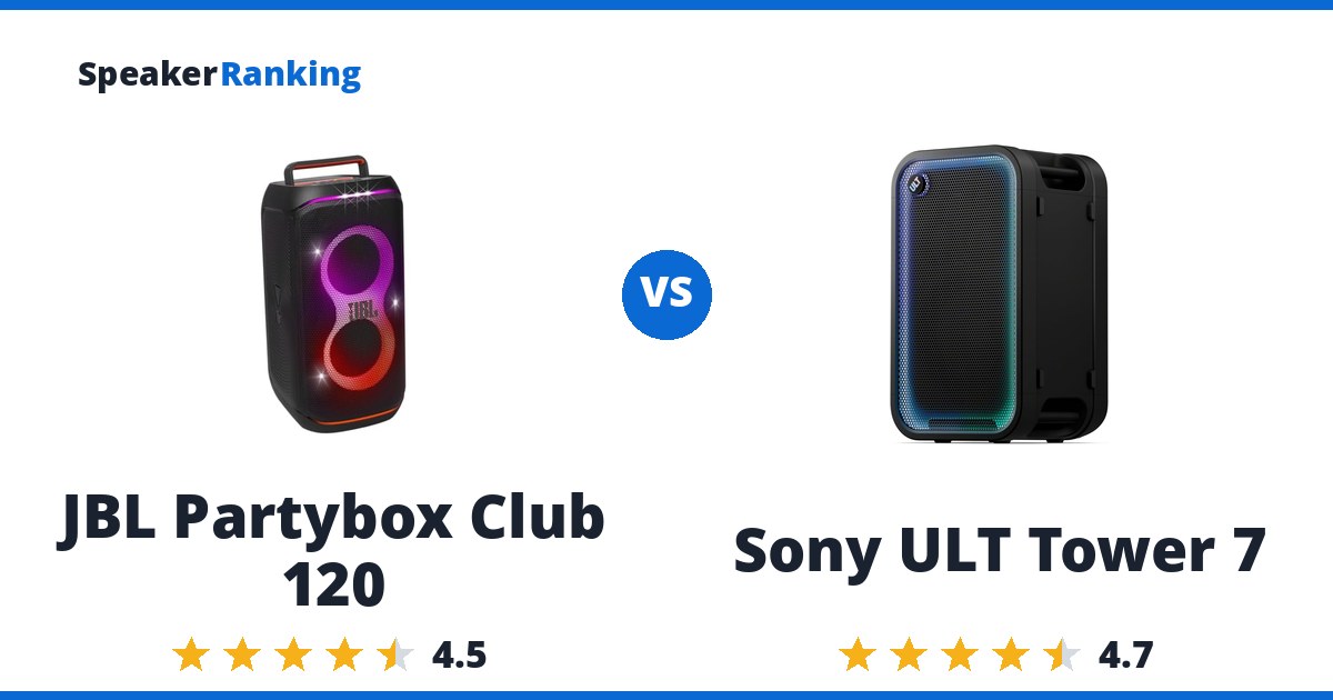 JBL Partybox Club 120 vs Sony ULT Tower 7