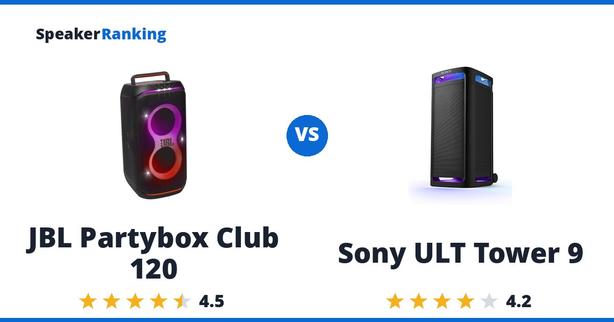 JBL Partybox Club 120 vs Sony ULT Tower 9