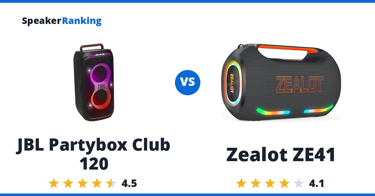 JBL Partybox Club 120 vs Zealot ZE41