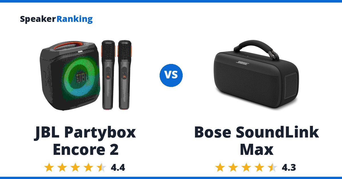 JBL Partybox Encore 2 vs Bose SoundLink Max