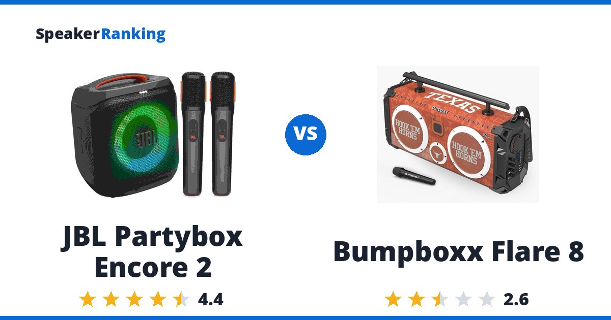 JBL Partybox Encore 2 vs Bumpboxx Flare 8