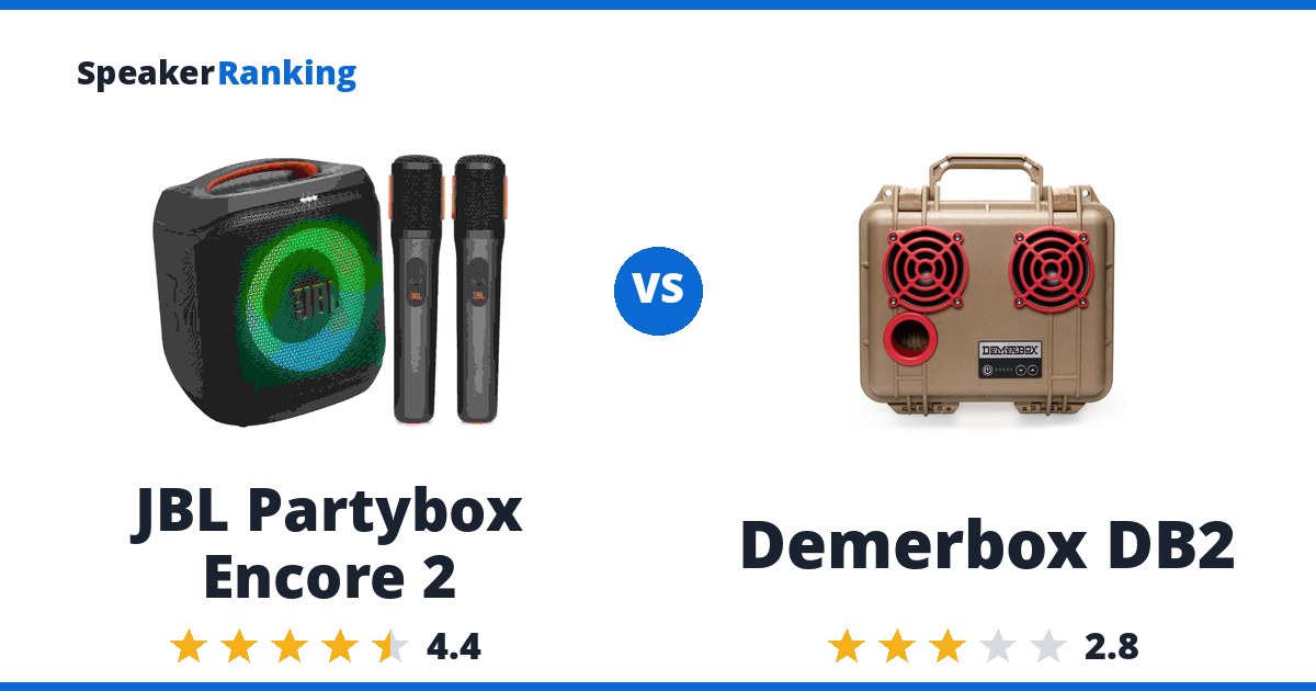 JBL Partybox Encore 2 vs Demerbox DB2