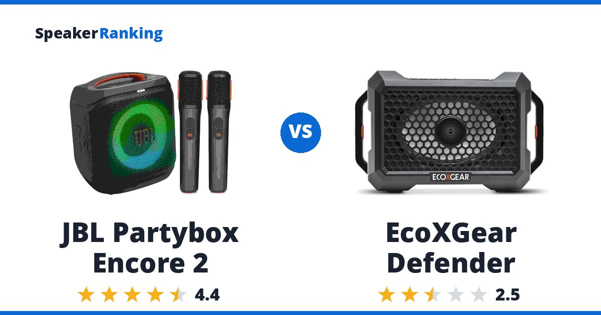 JBL Partybox Encore 2 vs EcoXGear Defender